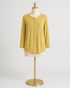 Classic Floral Henley Top